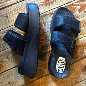 Heydude Delray Slide Classic Platform Wedge Sandals size 9